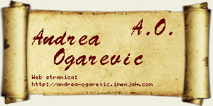 Andrea Ogarević vizit kartica